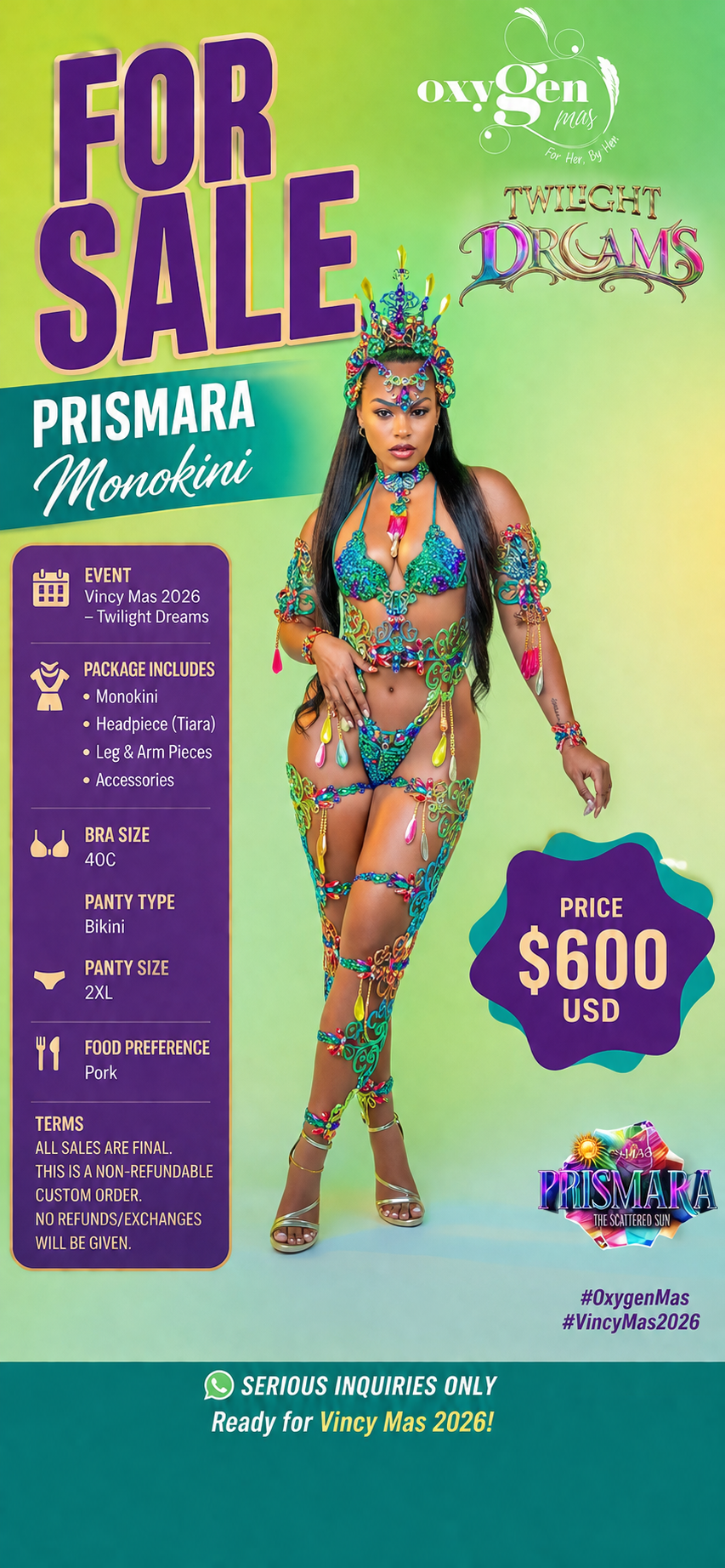 Oxygen MAs: Prismara Monokini